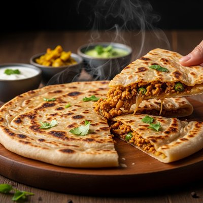 Chicken Keema Paratha