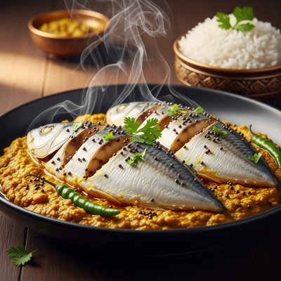 Hilsa Bhapa with Mustard